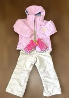 piccolonix 子ども用スキーウェア ピンク 120cm 雪遊び スノボ