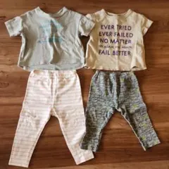 【まとめ売り】ユニクロ、 ブリーズ レギンスパンツ&Tシャツ ４枚セット