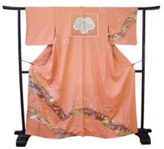 美品 極上縮緬地 金彩加工染 附下げ・訪問着（正絹）未使用＜HH2326＞