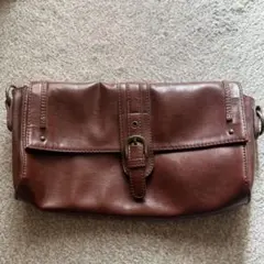ブラウン 革製 ショルダーバッグ