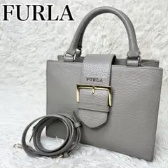 FULRA フロー ショルダーバッグ ハンドバッグ 2way グレージュ