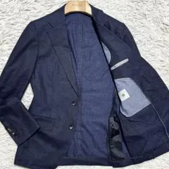 未使用級 カノニコ サマーウール スーツセレクト テーラードジャケット ネイビー
