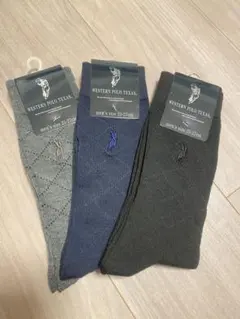 WESTERN POLO TEXAS メンズソックス 3足セット