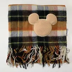 ミッキーマウス チェック柄ストール