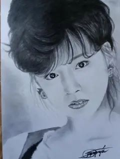 写実鉛筆画A3ケント 写実鉛筆画 中森明菜さんA3ケント - メルカリ