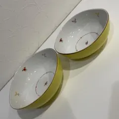 ◯たち吉 黄地草花 取り鉢揃 2個セット 和食器 ◯のサムネイル