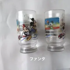 ミッキー・ドナルド ガラスコップ２個ヴィンテージファンタレトロ