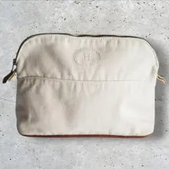 中古【 HERMES 】 エルメス ボリードMM25ポーチ キャンバスホワイトのサムネイル