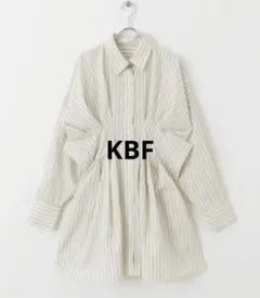 KBF ストライプウエストタックミニワンピース