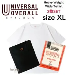 【ユニバーサルオーバーオール】新品 ヘヴィーウェイトTシャツ 白 黒 2枚 XL