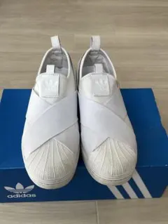 極美品☆adidas スーパースター スリッポン 完売品 希少 白 25.5cm