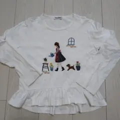 familiar 刺繍長袖カットソー 140cm