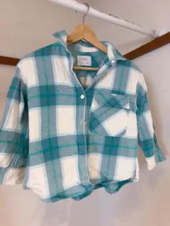 ZARA チェック柄長袖シャツ サイズ8