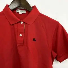 Burberrys バーバリーズ ポロシャツ M 赤 ホースロゴ　R8P324のサムネイル