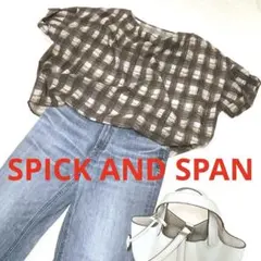 SPICK AND SPANチェック 半袖ブラウス スピックアンドスパンのサムネイル