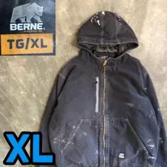 13T6497 BERNE アクティブパーカー　ペンキ　ビッグサイズ　古着