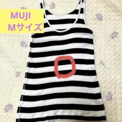 【 MUJI 】黒✖️白ボーダー タンクトップ / Mサイズのサムネイル