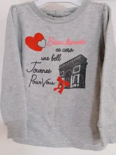 COMME CA ISM(コムサイズム)キッズ　女の子　グレー　長袖100cm