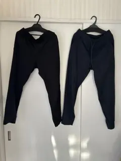 ジョガーパンツ2本セット　UNIQLOネイビー Mサイズ　GU ブラック　M