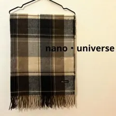 nano・universe 大判チェック柄ストール・ショール