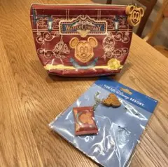 ディズニー　ワッフルカンパニー　ミッキー　ポーチ　キーチェーン　キーホルダー