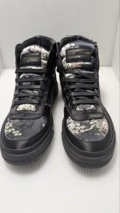 新品 MARC JACOBS ハイカットスニーカー 41 花柄 レザー 箱あり