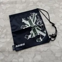 アドミラルゴルフ 巾着袋 シューズケース ネイビー ライオンマーク 美品