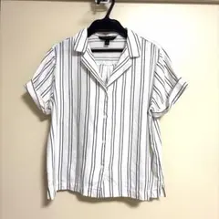 BANANA REPUBLIC ストライプ 夏用　オフィシャル　半袖シャツ Sのサムネイル