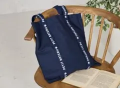 未使用 PETIT BATEAU ネイビー トートバッグのサムネイル