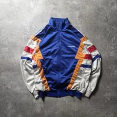 90sadidasアディダストラックジャケットマルチカラー刺繍ロゴユニセックス