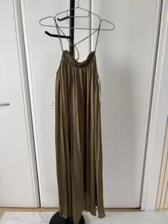 ZARA キャミワンピース カーキ Mサイズ
