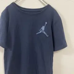 ジョーダン ワンポイント ロゴ Tシャツ クルーネック 半袖 L 紺 綿 通学のサムネイル