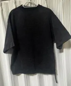 オーバーサイズ ブラック Tシャツ ジッパー付き