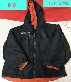 ☆美品☆DOG-DEPT リバーシブルアウター 90サイズ 黒とオレンジ　フード