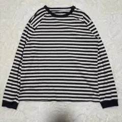 無印良品　ボーダーロンT