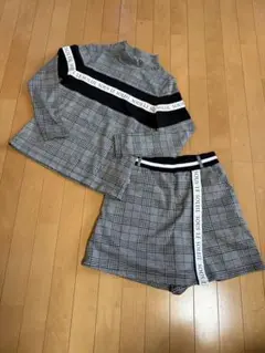 SOUS LE SOLEIL ソルソレイユ千鳥セットアップシャツスカートゴルフ