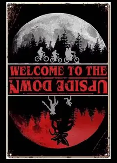 ストレンジャーシングス　インテリアウォール　20cm×14cm ブリキ　看板