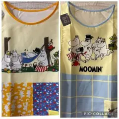 セール中♡MOOMIN ムーミン エプロン キャラクター集合柄＆パッチワークのサムネイル