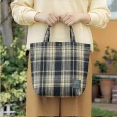 セシール ノベルティ トートバック 特典 チェック柄