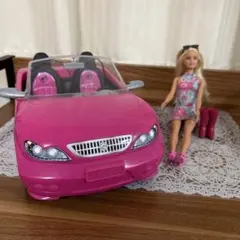 バービー ピンクオープンカー 人形セット