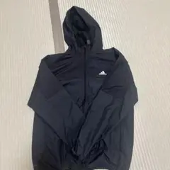 adidas フード付きウィンドブレーカー ブラック