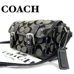 COACH コーチ ミニショルダーバッグ シグネチャー ブラック A11-04