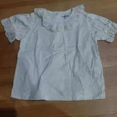 イヴ・サンローラン フリル付きホワイトシャツ