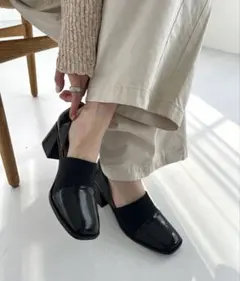 mystic ゴム使いローファー　革靴　ブラック　Sサイズ　36 箱付き