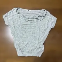 chocol raffine robe 半袖ニット グレー