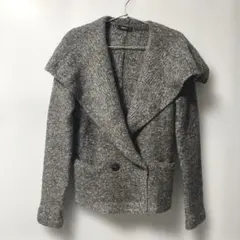 コムサイズム　カーディガン　セーター　ニット　ブラウン　Lサイズ