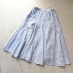 UNTITLED リネン ロングスカート 4 ブルー ホワイトのサムネイル