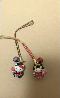 ハローキティ 和風ストラップ 2個セット