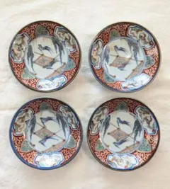 古伊万里　金彩色絵　柳に燕　小皿　４客　在銘　antiques 古伊万里 金彩色絵 柳に燕 小皿 4客 在銘 antiques - メルカリ