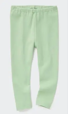 【美品】UNIQLOユニクロリブレギンス10分丈 100cmライトグリーン